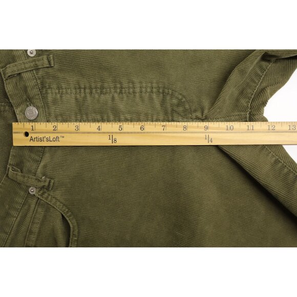 Armani Jeans Men's Simin T Vintage Corduroy Straight Leg Jeans Green Sz 33X33 - Picture 6 of 15